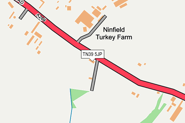 TN39 5JP map - OS OpenMap – Local (Ordnance Survey)