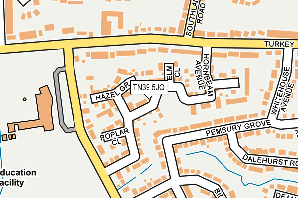 TN39 5JQ map - OS OpenMap – Local (Ordnance Survey)