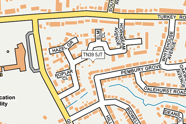 TN39 5JT map - OS OpenMap – Local (Ordnance Survey)