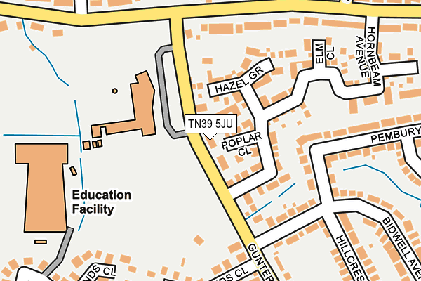 TN39 5JU map - OS OpenMap – Local (Ordnance Survey)