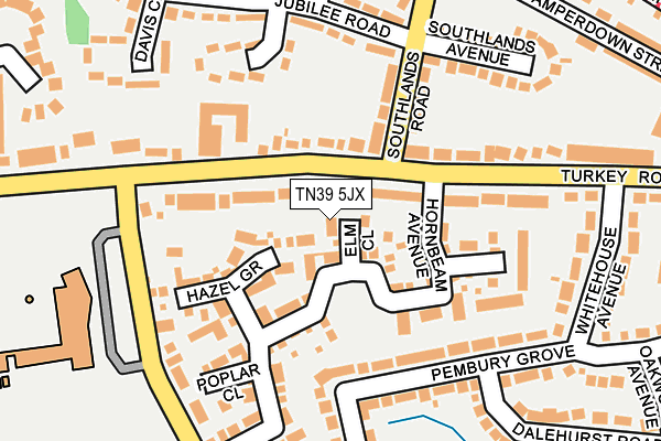 TN39 5JX map - OS OpenMap – Local (Ordnance Survey)