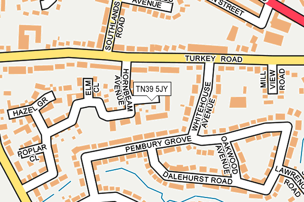 TN39 5JY map - OS OpenMap – Local (Ordnance Survey)
