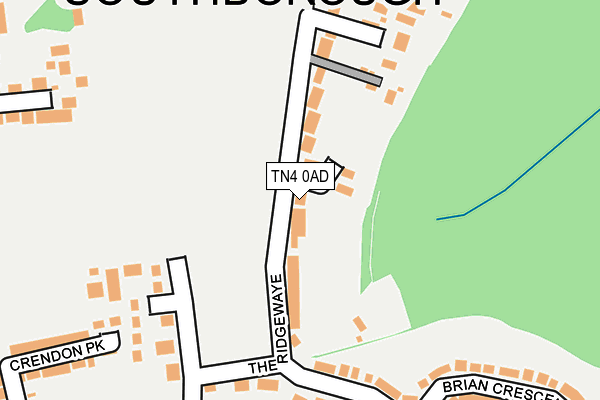 TN4 0AD map - OS OpenMap – Local (Ordnance Survey)
