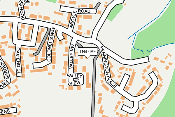 TN4 0AF map - OS OpenMap – Local (Ordnance Survey)