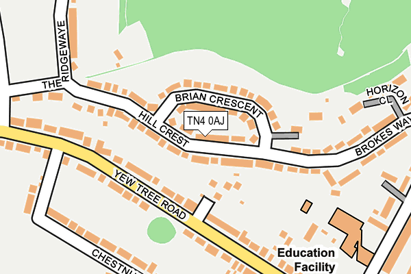 TN4 0AJ map - OS OpenMap – Local (Ordnance Survey)