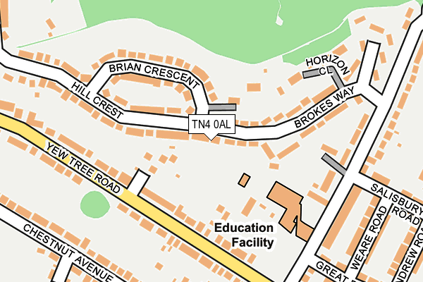 TN4 0AL map - OS OpenMap – Local (Ordnance Survey)
