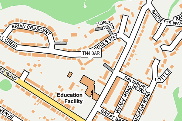 TN4 0AR map - OS OpenMap – Local (Ordnance Survey)