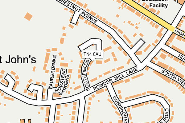 TN4 0AU map - OS OpenMap – Local (Ordnance Survey)