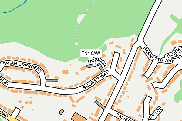 TN4 0AW map - OS OpenMap – Local (Ordnance Survey)