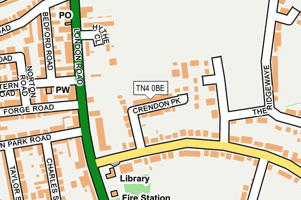 TN4 0BE map - OS OpenMap – Local (Ordnance Survey)
