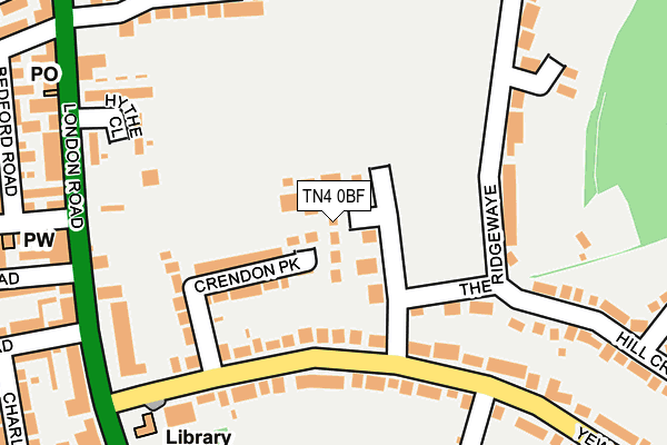 TN4 0BF map - OS OpenMap – Local (Ordnance Survey)