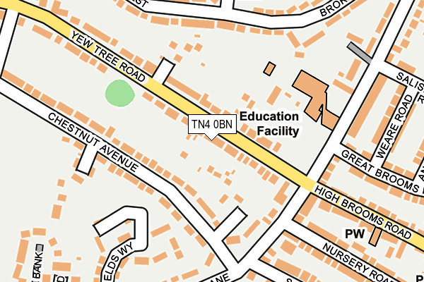 TN4 0BN map - OS OpenMap – Local (Ordnance Survey)