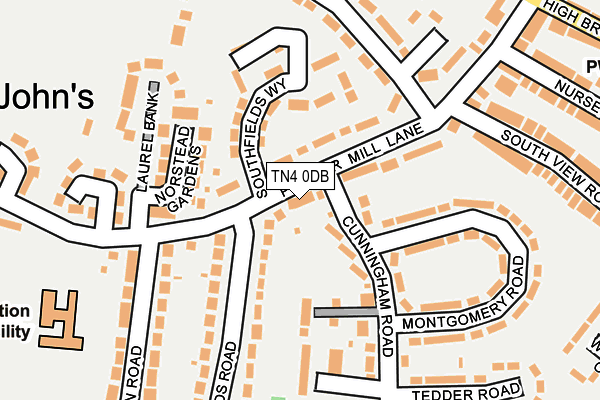 TN4 0DB map - OS OpenMap – Local (Ordnance Survey)