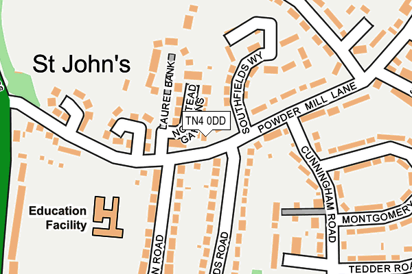 TN4 0DD map - OS OpenMap – Local (Ordnance Survey)