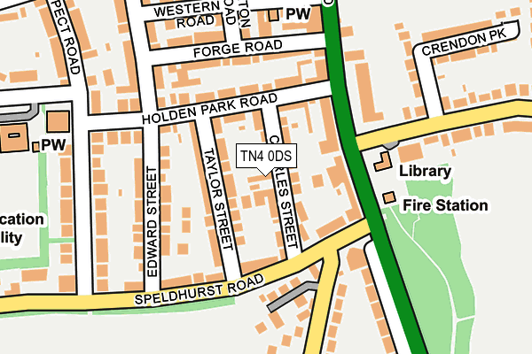 TN4 0DS map - OS OpenMap – Local (Ordnance Survey)