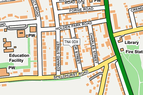 TN4 0DX map - OS OpenMap – Local (Ordnance Survey)