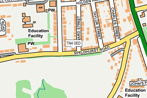 TN4 0ED map - OS OpenMap – Local (Ordnance Survey)