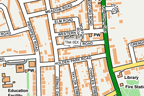 TN4 0EX map - OS OpenMap – Local (Ordnance Survey)