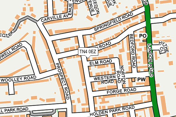 TN4 0EZ map - OS OpenMap – Local (Ordnance Survey)