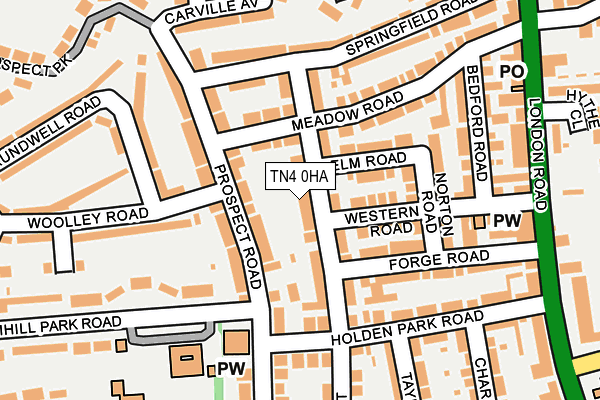 TN4 0HA map - OS OpenMap – Local (Ordnance Survey)