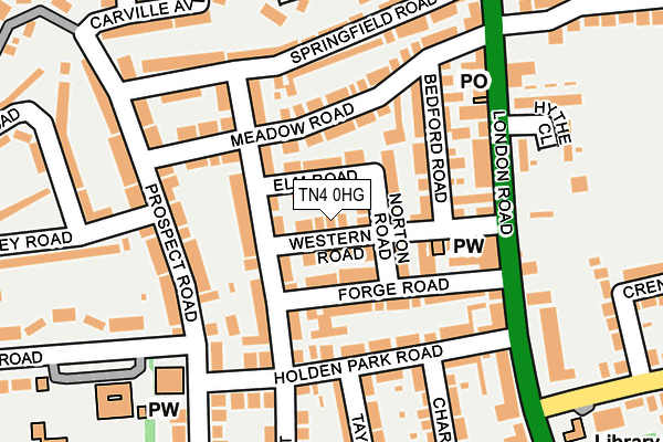 TN4 0HG map - OS OpenMap – Local (Ordnance Survey)