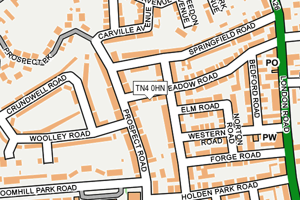 TN4 0HN map - OS OpenMap – Local (Ordnance Survey)