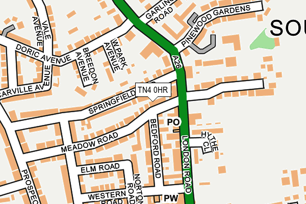 TN4 0HR map - OS OpenMap – Local (Ordnance Survey)