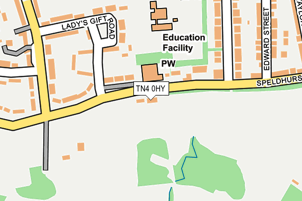 TN4 0HY map - OS OpenMap – Local (Ordnance Survey)