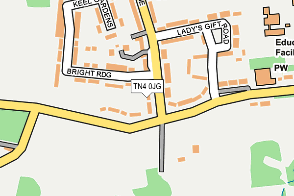 TN4 0JG map - OS OpenMap – Local (Ordnance Survey)