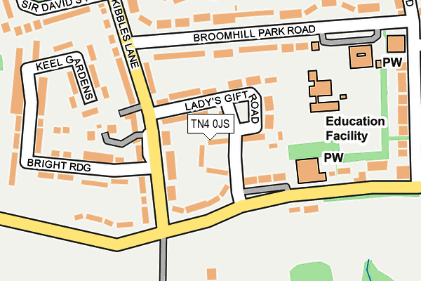 TN4 0JS map - OS OpenMap – Local (Ordnance Survey)