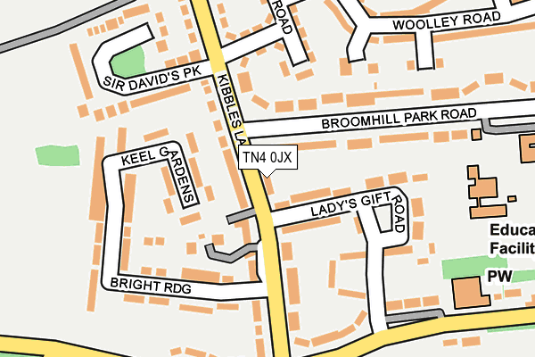 TN4 0JX map - OS OpenMap – Local (Ordnance Survey)
