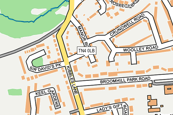 TN4 0LB map - OS OpenMap – Local (Ordnance Survey)