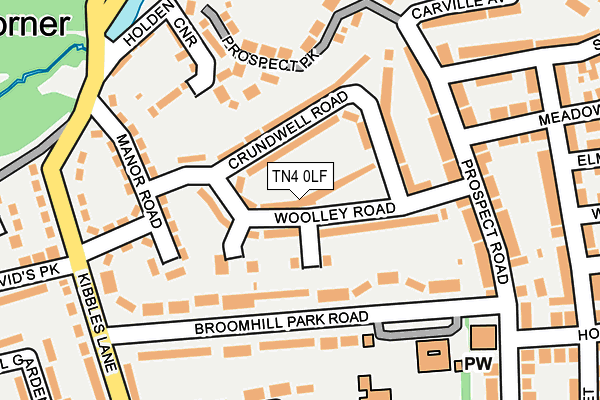 TN4 0LF map - OS OpenMap – Local (Ordnance Survey)