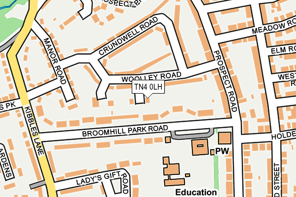 TN4 0LH map - OS OpenMap – Local (Ordnance Survey)