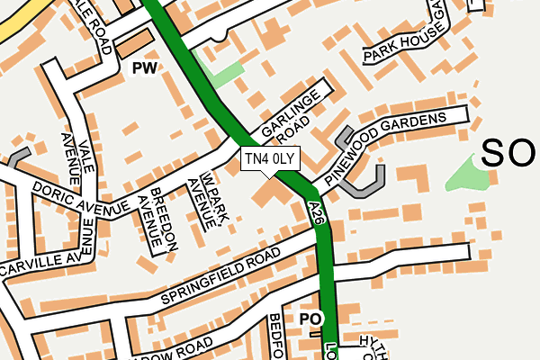 TN4 0LY map - OS OpenMap – Local (Ordnance Survey)