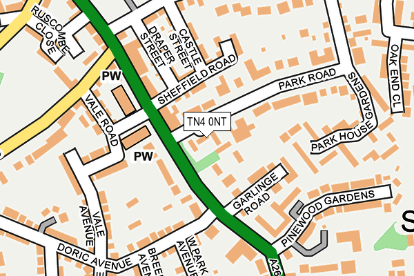 TN4 0NT map - OS OpenMap – Local (Ordnance Survey)