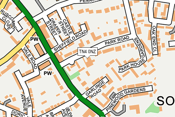 TN4 0NZ map - OS OpenMap – Local (Ordnance Survey)