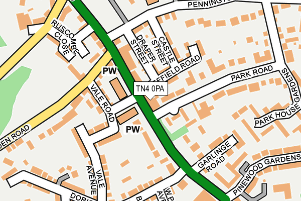 TN4 0PA map - OS OpenMap – Local (Ordnance Survey)