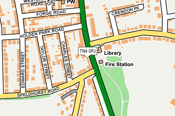 TN4 0PJ map - OS OpenMap – Local (Ordnance Survey)