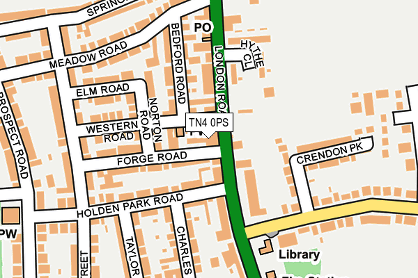 TN4 0PS map - OS OpenMap – Local (Ordnance Survey)