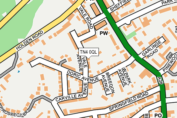 TN4 0QL map - OS OpenMap – Local (Ordnance Survey)