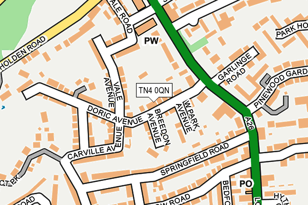 Map of TUNBRIDGE WELLS PROPERTY LTD at local scale