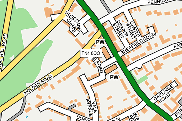 TN4 0QQ map - OS OpenMap – Local (Ordnance Survey)