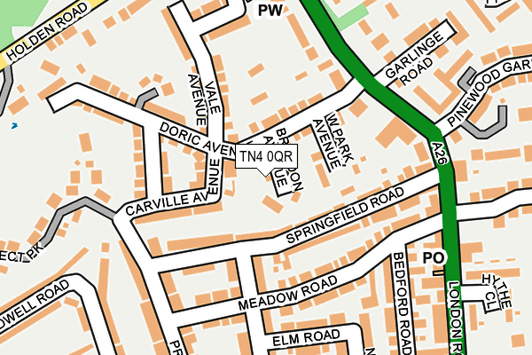 TN4 0QR map - OS OpenMap – Local (Ordnance Survey)