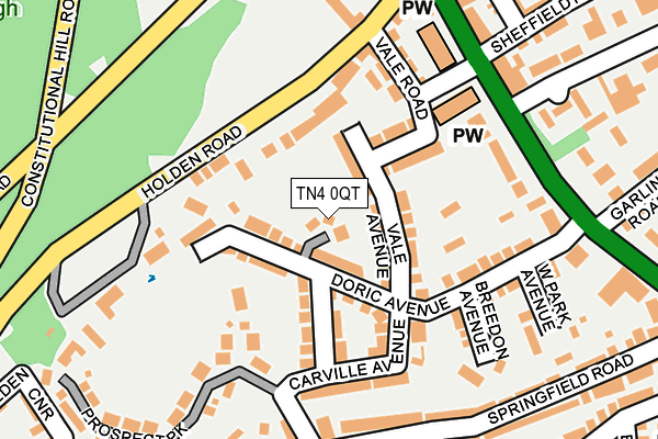 TN4 0QT map - OS OpenMap – Local (Ordnance Survey)