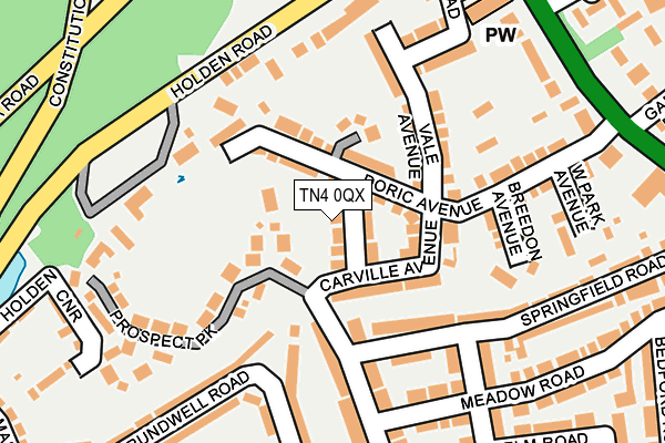 TN4 0QX map - OS OpenMap – Local (Ordnance Survey)