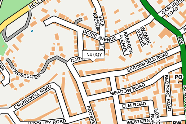 TN4 0QY map - OS OpenMap – Local (Ordnance Survey)