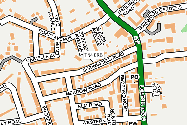 TN4 0RB map - OS OpenMap – Local (Ordnance Survey)