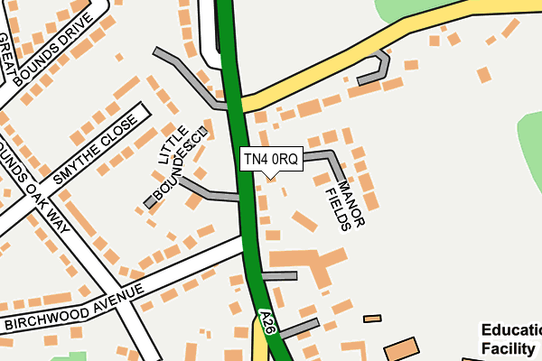 TN4 0RQ map - OS OpenMap – Local (Ordnance Survey)