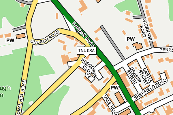 TN4 0SA map - OS OpenMap – Local (Ordnance Survey)